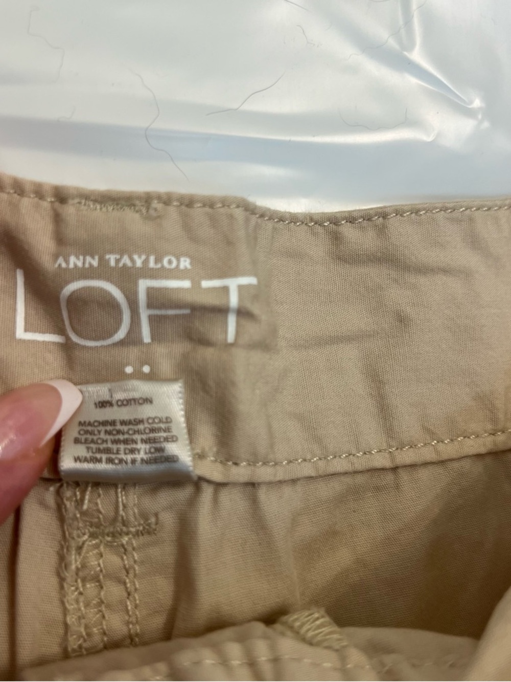 LOFT beige utility pull-on pants - Picture 7 of 15